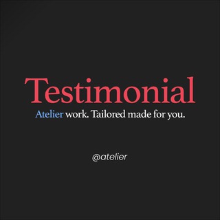 Telegram profile photo for Testimonial (@atelier)