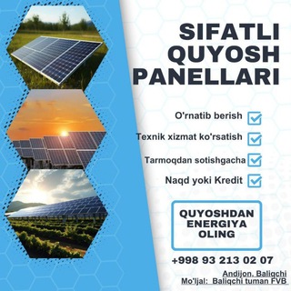 Telegram group profile photo for Баликчи куёш панел урнатиш