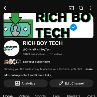 Telegram profile photo for RichBoyTech Channel