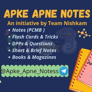 Telegram profile photo for Apke Apne Notes 2.O ( Team Nishkam π°)