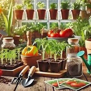 Telegram profile photo for Овощи и цветы, рассада