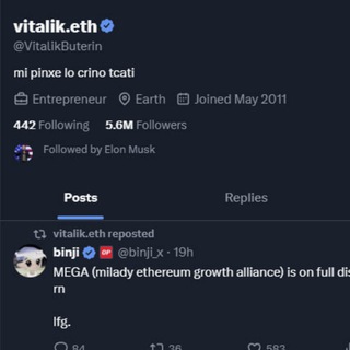 Telegram profile photo for milady ethereum growth alliance