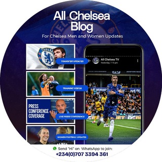 Telegram profile photo for πΊ All Chelsea Blog Channel