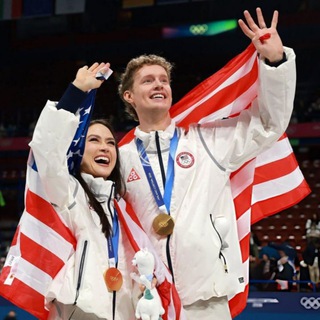 Telegram profile photo for Madison Chock and Evan Bates