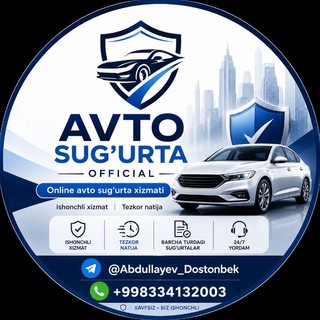 Telegram profile photo for Avto Sug'urta | Official (Online)