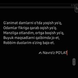 Telegram profile photo for NAVRO’Z PO’LATOV SHE'RLAR