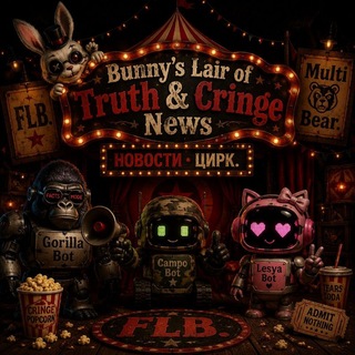 Telegram profile photo for 🎪 Bunny's Lair of Truth & Cringe News 🎪
