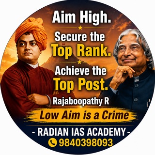 Telegram profile photo for RADIAN IAS ACADEMY 9840398093