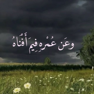 Telegram profile photo for 『 وَعَنْ عُمْرِهِ فِيمَـ أَفْنَـاهُ 』