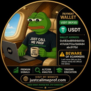 Telegram profile photo for 📊 JUST CALL ME PROF’S CRYPTO SIGNALS