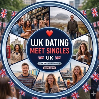 Telegram group profile photo for UK Dating ❤️ Meet Singles 🇬🇧
