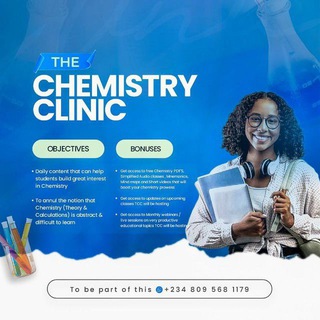 Telegram profile photo for THE CHEMISTRY CLINIC CHANNEL (TCC) 👨🔬🧬⚗️🇳🇬