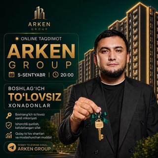 Telegram profile photo for ARKEN Group | Maxsus Taklif