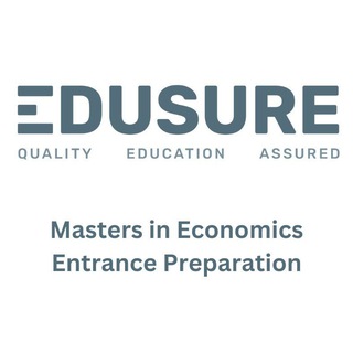 Telegram profile photo for EduSure | MA/MSc Economics Entrance Exam Preparation | Free Study Material & Daily Quizzes