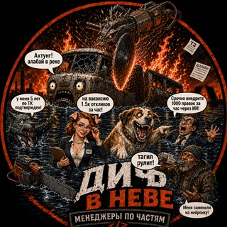 Telegram profile photo for Дичь в Неве: менеджеры по частям🪓🪚⚔️🦵💪🦴🤲👂👃👣