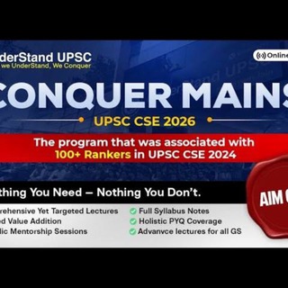 Telegram profile photo for Conquer mains 2026 videos understand upsc satyam jain , sociology crash course 2026