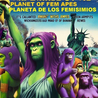Telegram profile photo for 🐒🌐Planeta de los Femisimios🍌🙊🙉🙈🔥 PLANETA DE L@S FEMI CHANG@S🔥🐶💦