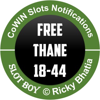 Telegram profile photo for 15-44 Thane Free CoWIN Slots