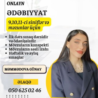 Telegram profile photo for Ədəbiyyat-Məmmədova Günay