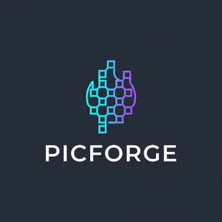Telegram group profile photo for Picforge — генерация изображений с AI