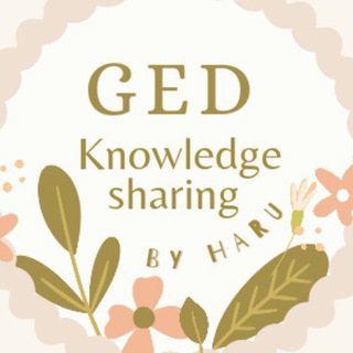 Telegram profile photo for GED knowledge sharing by Haru✨