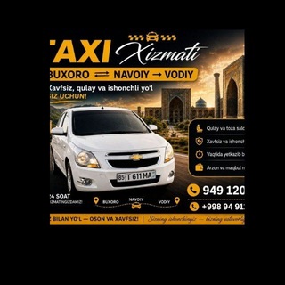 Telegram profile photo for Buxoro Navoiy Andijon Fargona Namangan taxi 🚕🚕🚕