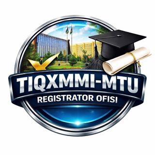 Telegram profile photo for "TIQXMMI" MTU REGISTRATOR OFISI RASMIY KANALI
