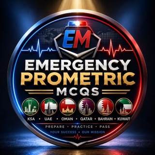 Telegram profile photo for Emergency Prometric MCQs (KSA-UAE-Oman-Qatar-Bahrain-Kuwait)