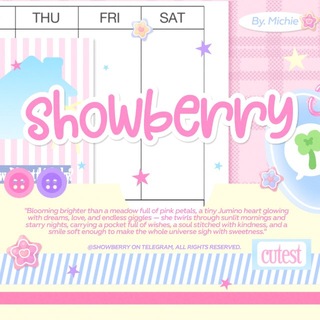 Telegram profile photo for showberry 🩷 OPEN 24h
