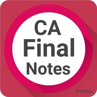 Telegram profile photo for CA Final Notes & Updates🎯