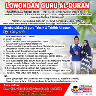 Telegram profile photo for SUBACA-1 Jam Bisa Baca (latin, Quran, Asmaul Husna)