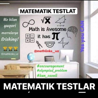 Telegram profile photo for 📖MATEMATIKA📖 BO‘YICHA📖 TESTLAR📖