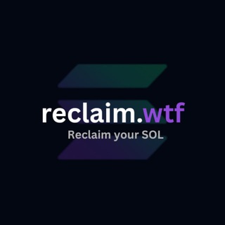 Telegram profile photo for reclaim.wtf / Reclaim your SOL
