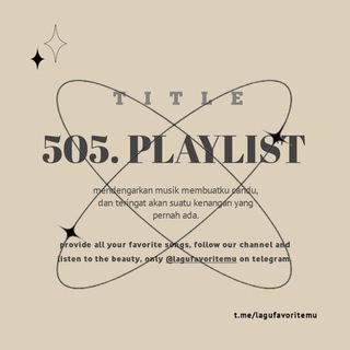 Telegram profile photo for 505. PLAYLIST.