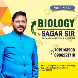 Telegram profile photo for BIOLOGY by SAGAR SIR