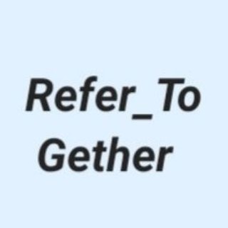 Telegram group profile photo for Refer_To_Gether🔗👍
