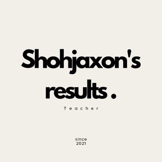Telegram profile photo for • Shohjaxon's Results •