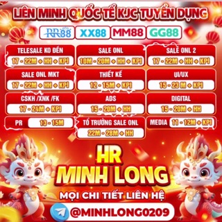 Telegram profile photo for MINH LONG HR - KJC _ RR88 _ XX88 _ MM88 TUYẾN DỤNG