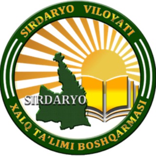 Telegram profile photo for Sirdaryo viloyati maktabgacha va maktab ta'limi boshqarmasi (rasmiy kanal)