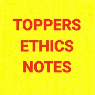 Telegram profile photo for UPSC TOPPERS ETHICS NOTES