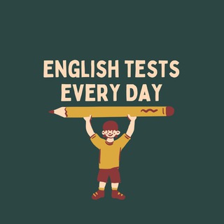 Telegram profile photo for English tests every day