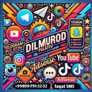 Telegram profile photo for Dilmurod Pulatov YOUTUBE DARSLARI (BEPUL)