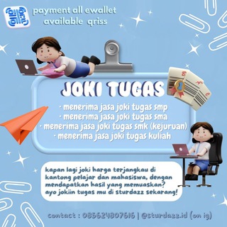 Telegram profile photo for • JOKI TUGAS •