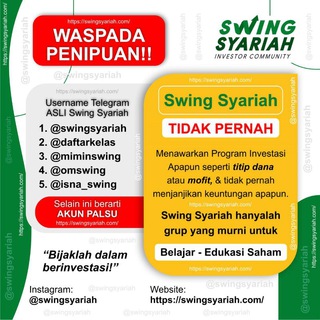 Telegram group profile photo for SWING SYARIAH (Saham) >>> TIDAK TERIMA TITIP DANA !!!