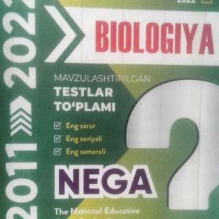 Telegram group profile photo for NEGA BIOLOGIYA TAHLIL DTM 2023 Milliy Sertifikat