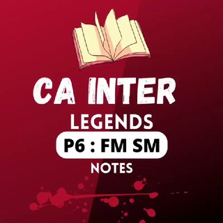 Telegram profile photo for P6 FM SM : CA Inter Notes