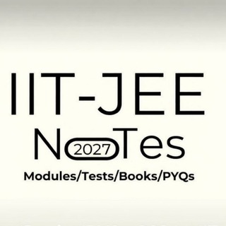 Telegram profile photo for IIT-JEE Notes/Books/PYQs 2027