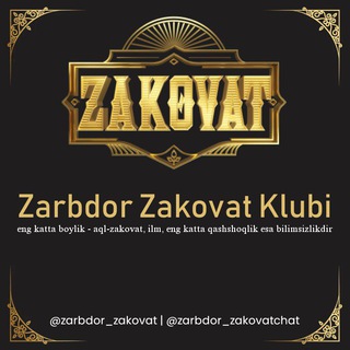 Telegram profile photo for Zarbdor Zakovat Klubi