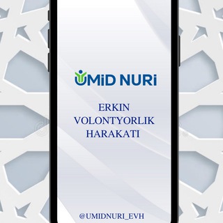 Telegram profile photo for "Umid nuri" erkin volontyorlik harakati