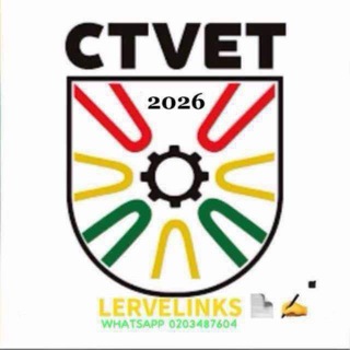 Telegram profile photo for 📑✍️🇬🇭2026 CTVET (CTVET/NABPTEX) LERVELINKS CONSULT 📝💯